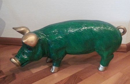 Grünes Schwein mit Goldbronze\\n\\n14.12.2014 14:54